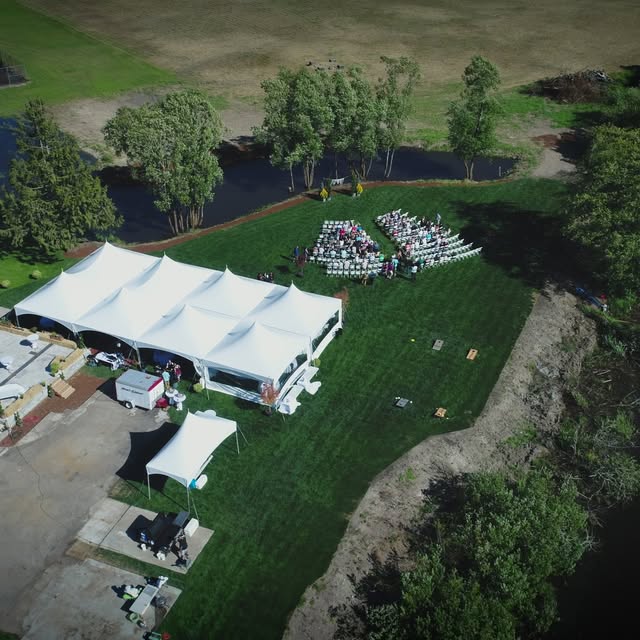 Oregon Coast event tent setup