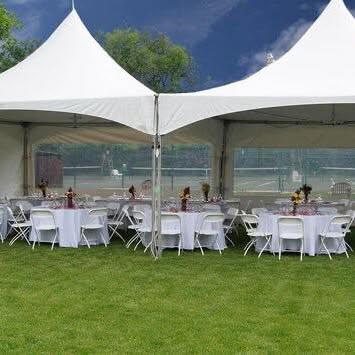 Frame tent ready for guests
