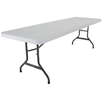 8-foot rectangular folding table