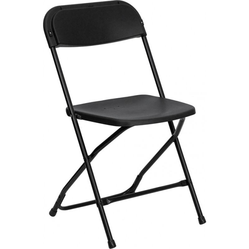 Black folding chair