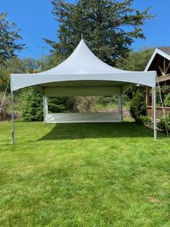 Backyard tent — alternate angle