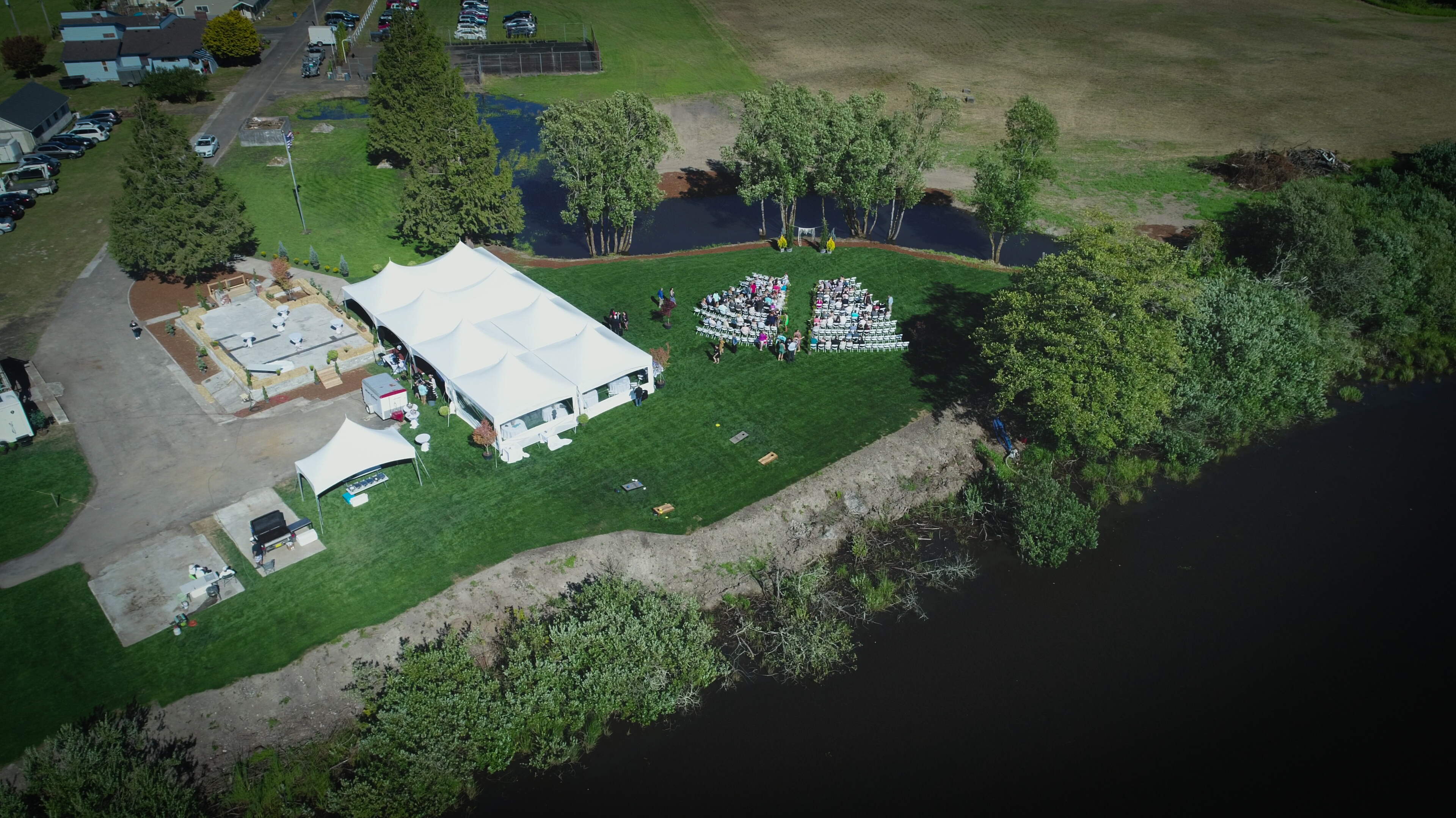 Event tent setup — view 2